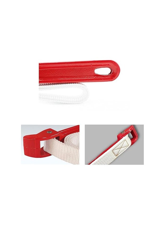 Strap Wrench 12 inch with White Color Nylon Belt & Red Color Aluminium Alloy Handle  - Image 3