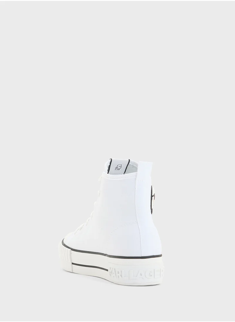 كارل لاغرفيلد Kampus Max Nft Patch High Top Lace Up Sneakers
