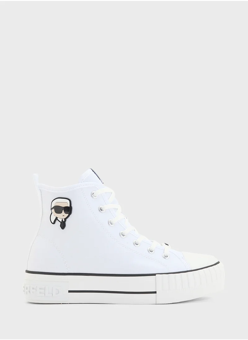 كارل لاغرفيلد Kampus Max Nft Patch High Top Lace Up Sneakers