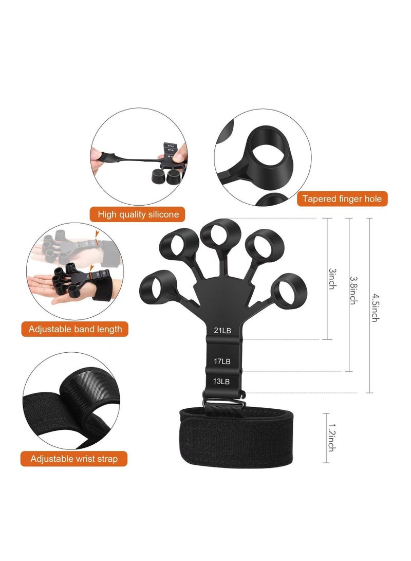 NIBEMINENT 2pcs Finger Exerciser Strengthener Grip Strength Trainer Guitar Hand Therapys and Training Device - Image 5