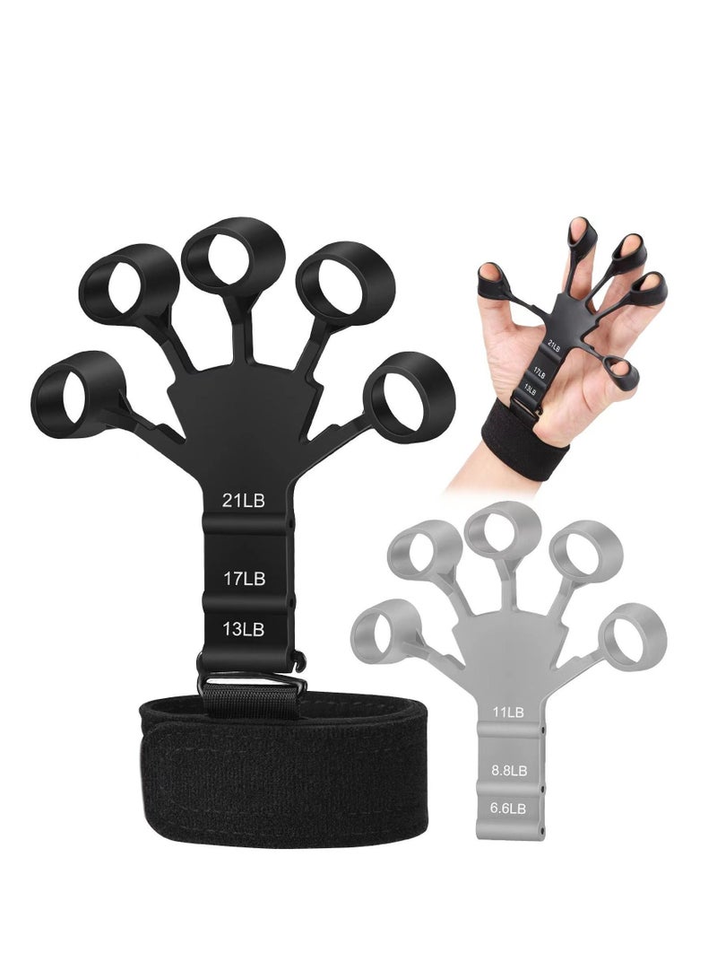 NIBEMINENT 2pcs Finger Exerciser Strengthener Grip Strength Trainer Guitar Hand Therapys and Training Device - Image 1