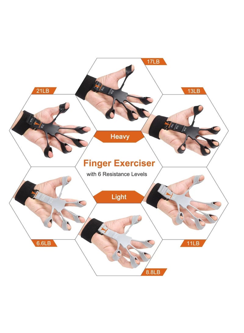 NIBEMINENT 2pcs Finger Exerciser Strengthener Grip Strength Trainer Guitar Hand Therapys and Training Device - Image 4