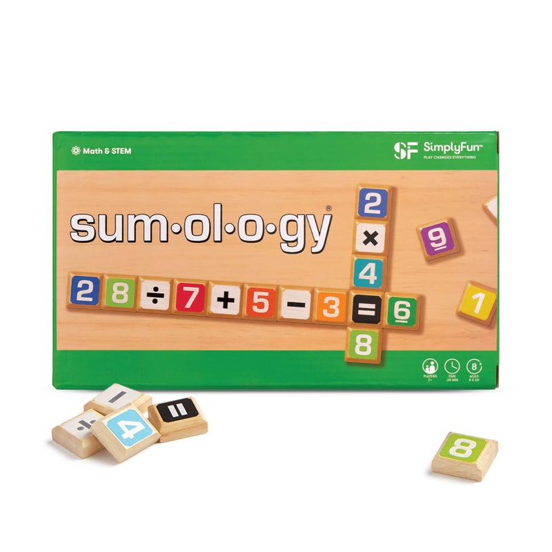 SimplyFun Sumology Math Game  One of The Most Fun Math Games for Kids Ages 812  Practice Addition Subtraction Multiplication and Division  2 or More Players or Play in Teams - Image 2