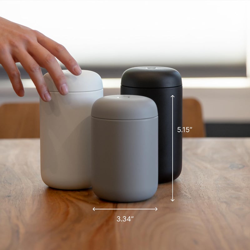 Fellow 12 oz Carter Move Wide Travel Mug - Wide Mouth Vacuum-Insulated Stainless Steel Coffee Mug - Tea and Coffee Tumbler - Travel Coffee Mug with Ceramic Interior - Matte White - Image 4