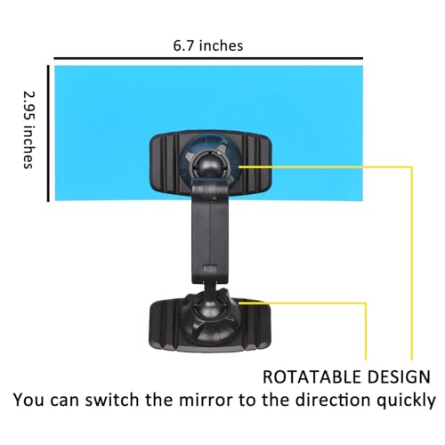 onsogi Acrylic Wide Angle Rear View Mirror for Cubicle Desk Computer PC Monitor to See Behind You, Stick-on Convex Mirror for Office Work Car Personal Safety and Security Decor Accessories - 1 Pack - Image 4
