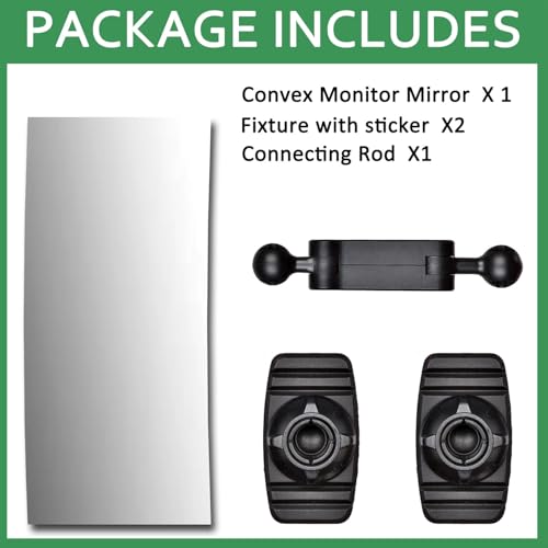 onsogi Acrylic Wide Angle Rear View Mirror for Cubicle Desk Computer PC Monitor to See Behind You, Stick-on Convex Mirror for Office Work Car Personal Safety and Security Decor Accessories - 1 Pack - Image 2