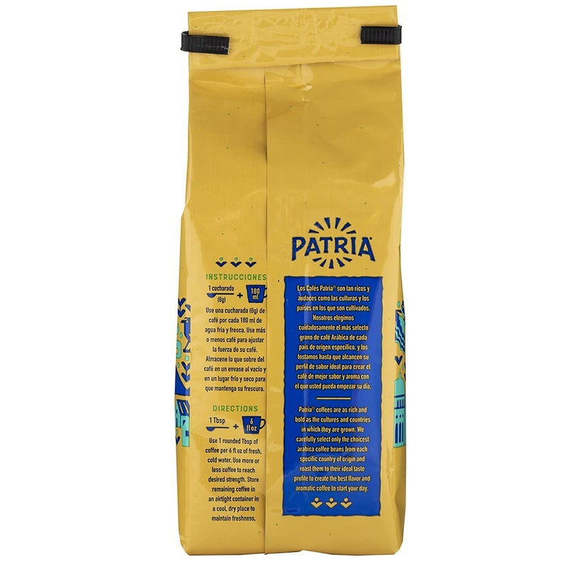 Patria El Salvador Dark Roast Ground Coffee, 12oz Bag (Pack of 1) - Image 2