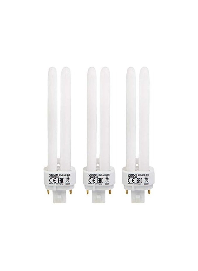 Osram OsRAM Home Decorative And Durable 18 Watts 4 Pin Day Light Cfl Bulb (Pack Of 3) - White  - Image 2