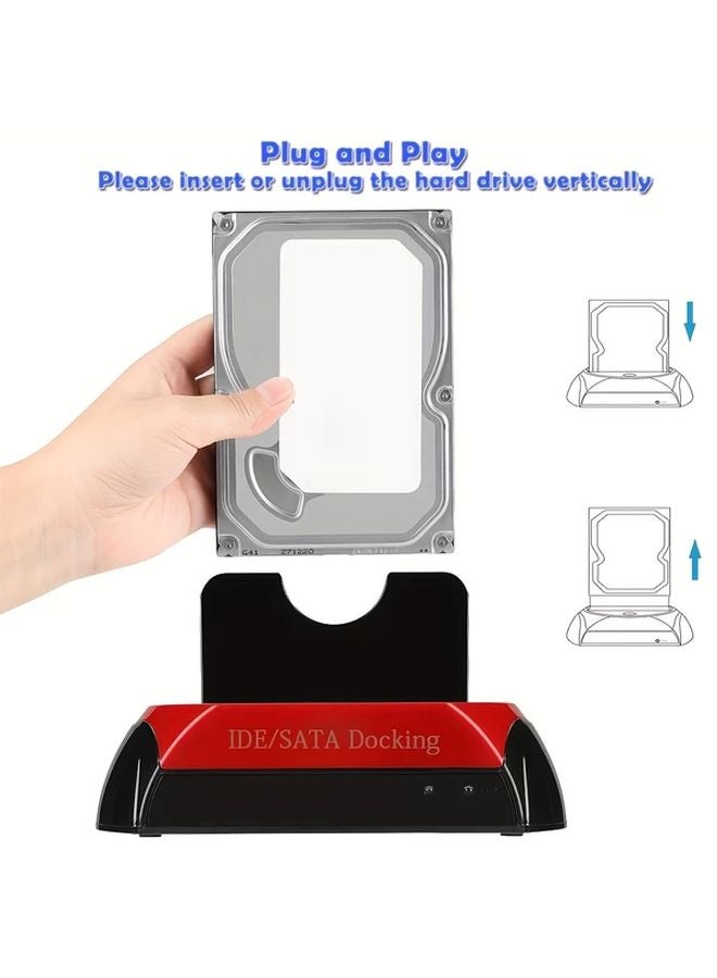 USB Hard Drive Docking Station Dual Slot Reader For 2.5 and 3.5 Inch SATA IDE HDD SSD - Image 5