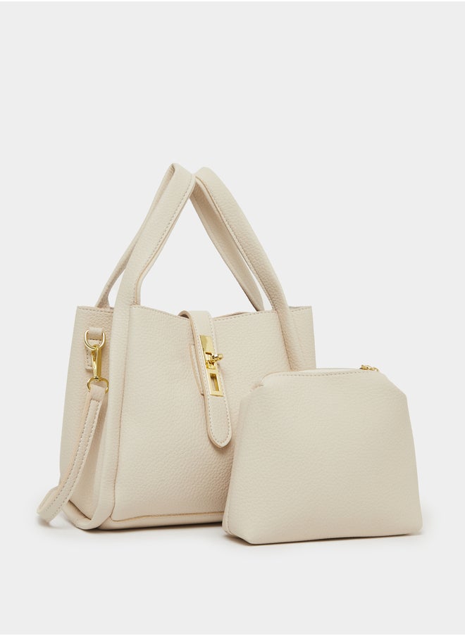 Styli Belted Front Handbag with Pouch  - Image 1