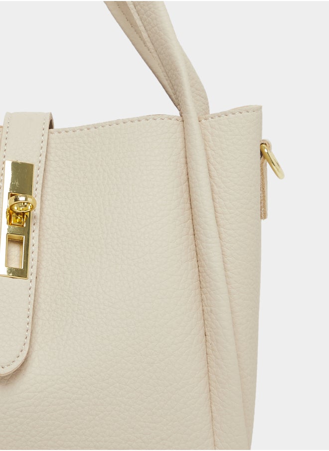 Styli Belted Front Handbag with Pouch  - Image 3