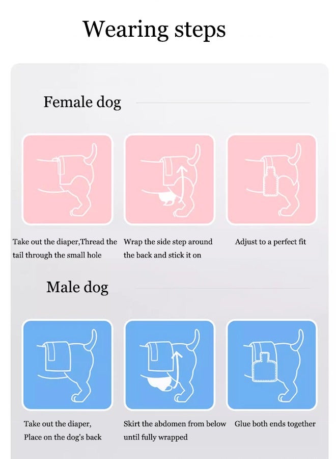 Pet diapers  Disposable leak-proof diapers Pet menstrual pants Anti-harassment dog pads Diaper liners Super absorbent 10 tablets/pack - Image 4