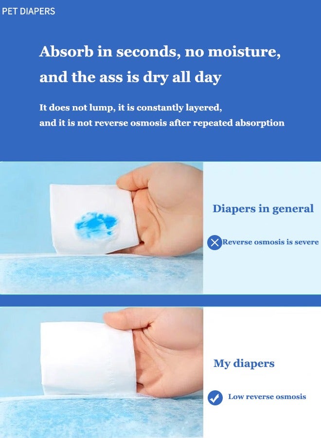 Pet diapers  Disposable leak-proof diapers Pet menstrual pants Anti-harassment dog pads Diaper liners Super absorbent 10 tablets/pack - Image 5