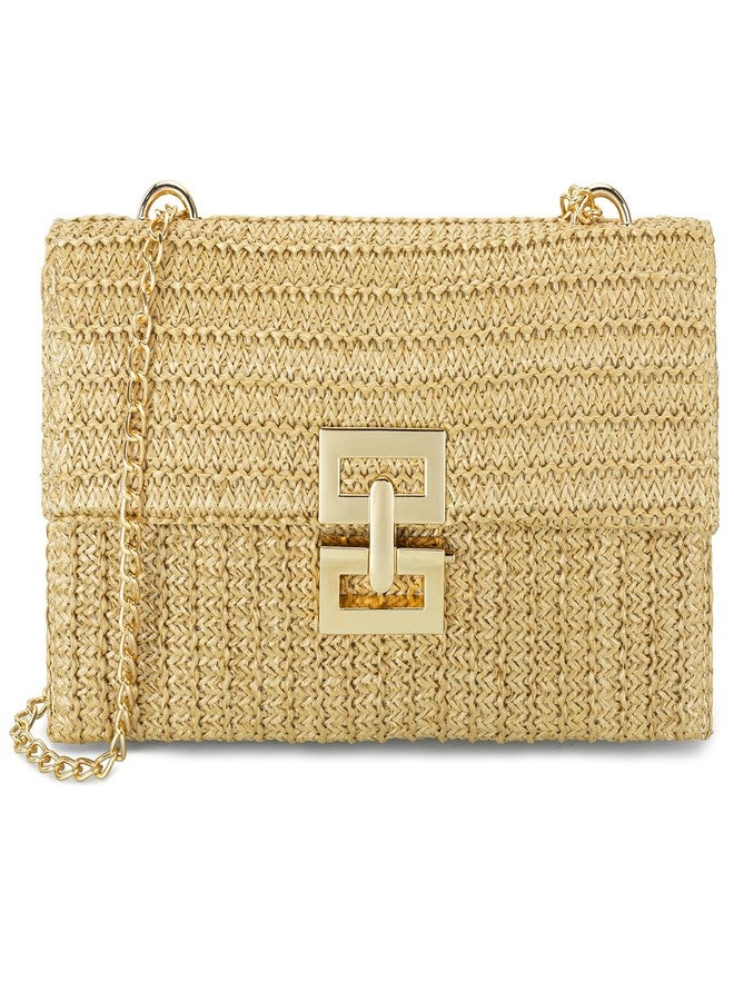 Gets Straw Clutch, Straw Clutch Women Hand-woven for Summer Beach Envelope Clutch Purse Wallet - Image 1