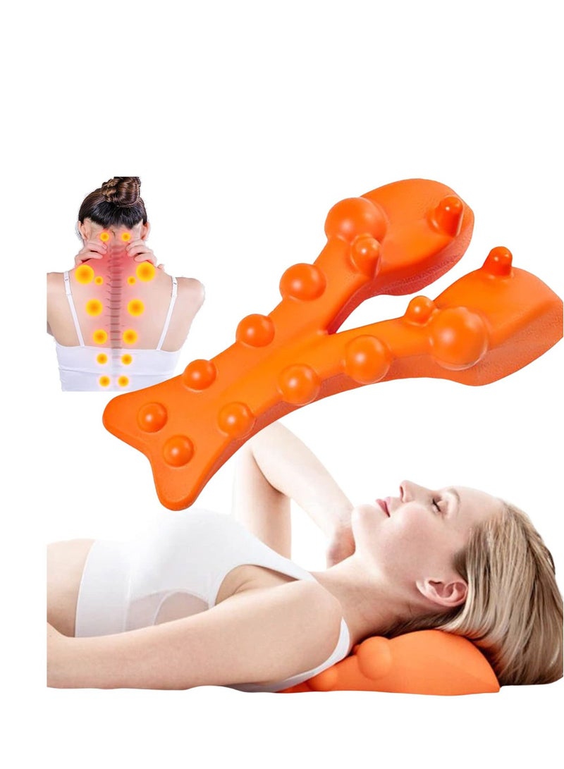 Neck and Shoulder Relaxer, Cervical Traction Device, Neck Stretcher Chiropractic Pillows, Trigger Point Massager Tool for TMJ Pain Relief,  Headache Muscle Tension Spine Alignment - Image 1