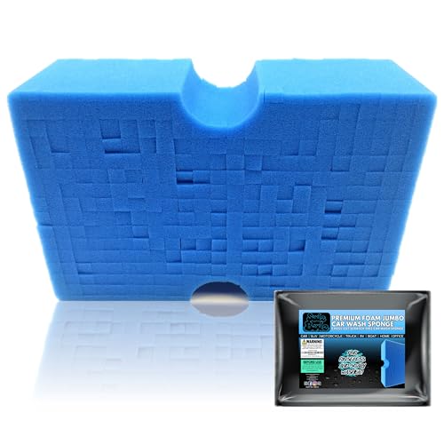 Sudz Budz® Premium Jumbo Foam Grid Car Wash Sponge 1pc | Anti-Marring Sponge for Soap and Rinseless Washing | Cross-Cut, Easy Grip, Large Sponge. Durable, Soft, Scratch-Free Car Cleaning and Detailing - Image 1