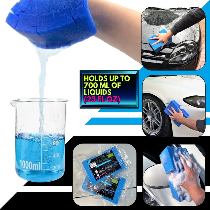 Sudz Budz® Premium Jumbo Foam Grid Car Wash Sponge 1pc | Anti-Marring Sponge for Soap and Rinseless Washing | Cross-Cut, Easy Grip, Large Sponge. Durable, Soft, Scratch-Free Car Cleaning and Detailing - Image 5