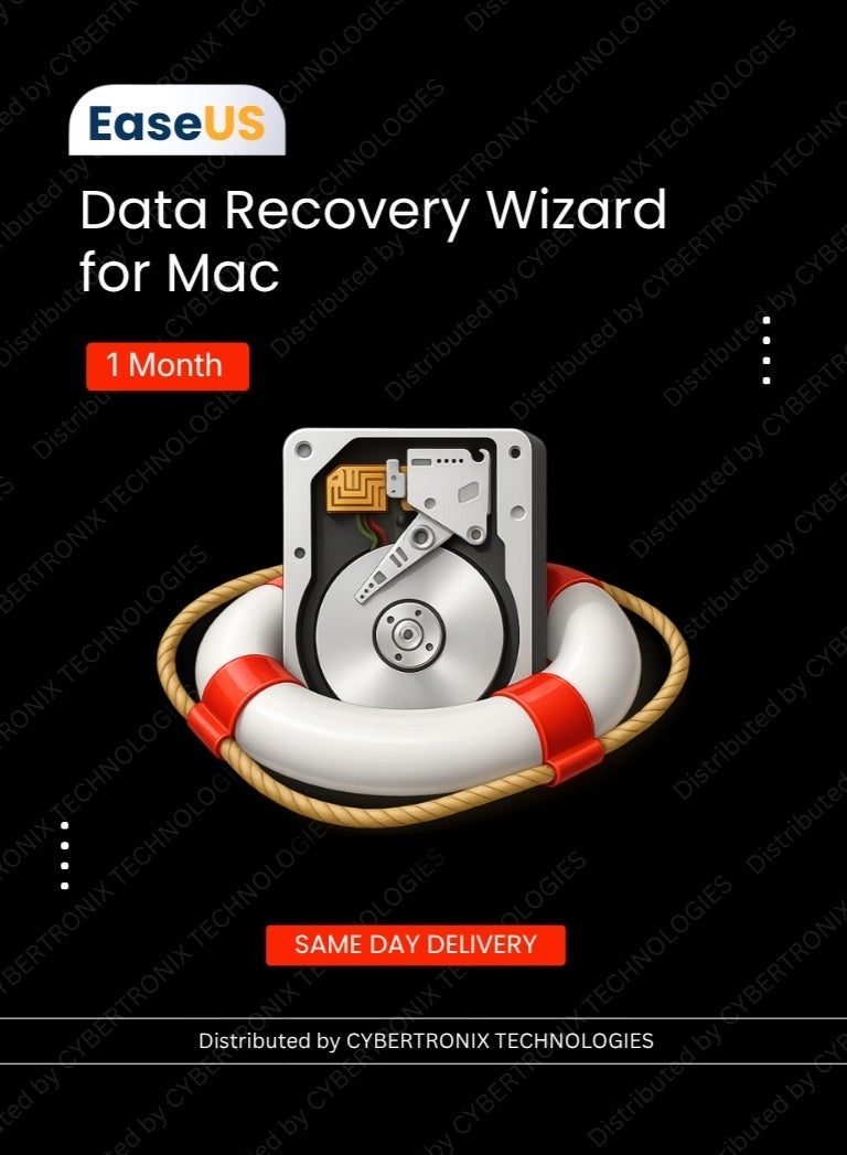EaseUS Data Recovery Wizard for Mac | 1 Device 1 Month | Digital License | SAME DAY DELIVERY