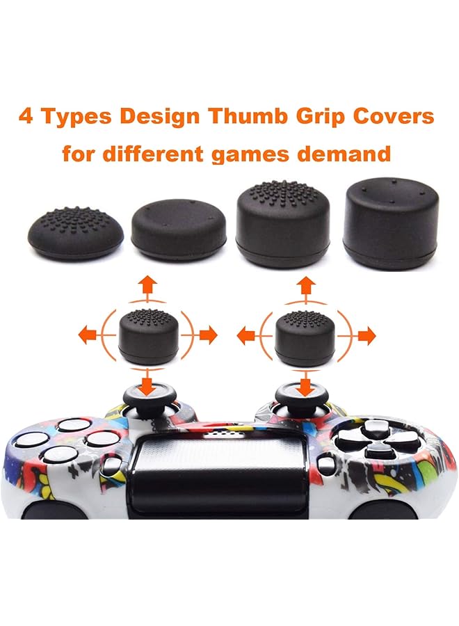 erorex 8Pcs Anti Slip Silicone Grip Thumb Compatible With Steam Deck Playstation 5 Ps5 Ps4 Xbox 360 Xbox One Switch Pro Controller Joystick Grips Caps Cover Analog Stick Blue  - Image 5