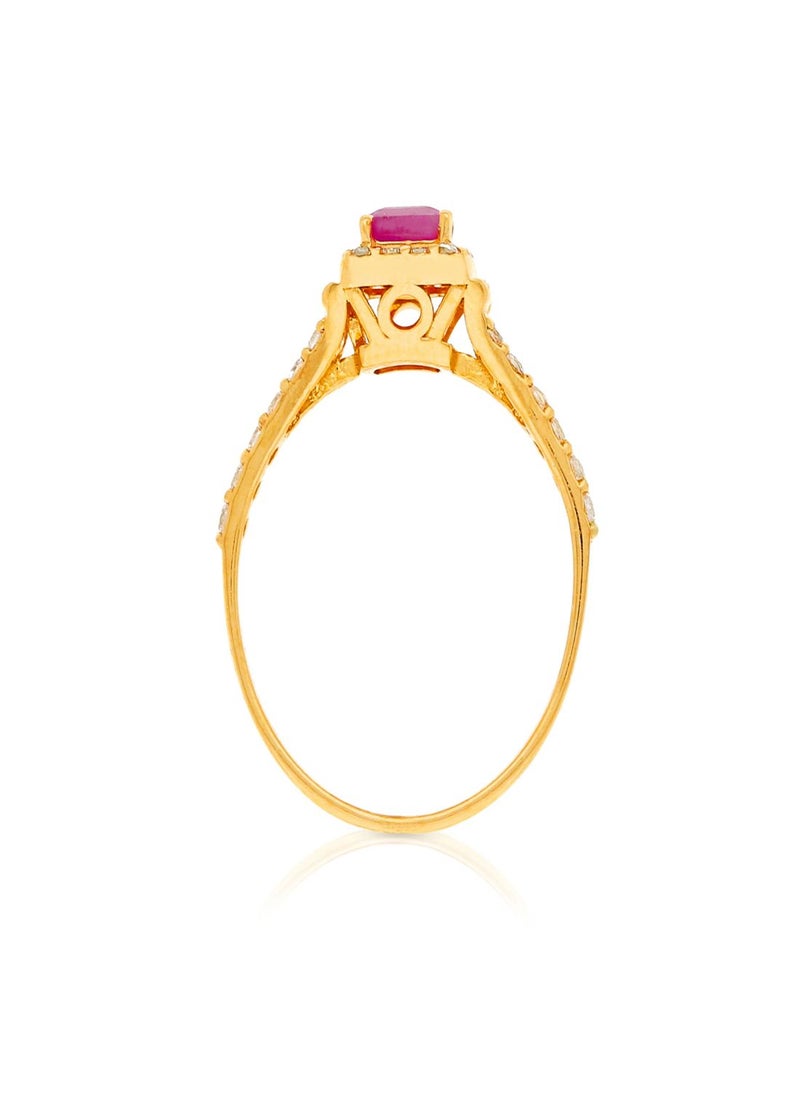 Malabar Gold and Diamonds 22 Carat 916 Purity Precia Gemstone Ring PRGGEN134RN1 for Women  - Image 3