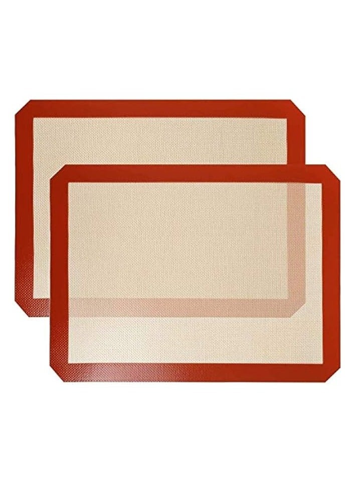 erorex 2 Pack Silicone Baking Mat, Non-Stick Heat Resistant Premium Silicone Baking Mat for Cookies, Pizzas - Image 1