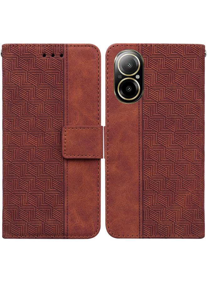 اس-توب جراب هاتف Realme C67 4G Global من الجلد المنقوش هندسيًا - Image 1