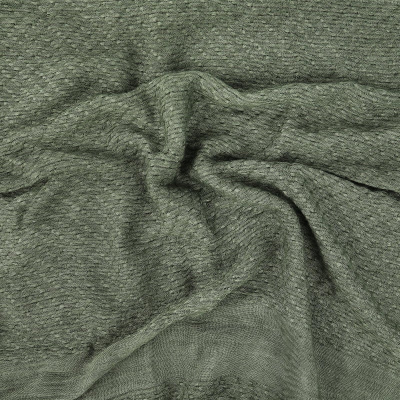 GERINLY Distressed Wrinkle Scarf for Travel Long Camp Head Wrap Men Rustic Blanket Shawl(M-ArmyGreen) - Image 5