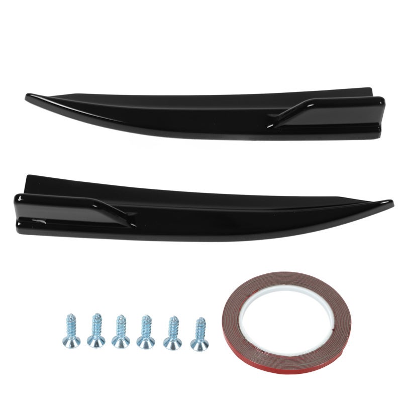 Rear Splitter Lip Spoiler Glossy Black Durable ABS Plastic - Easy Installation Bumper Diffuser Kit for 3 Series G20 M Sport 2019-2022 - Image 1