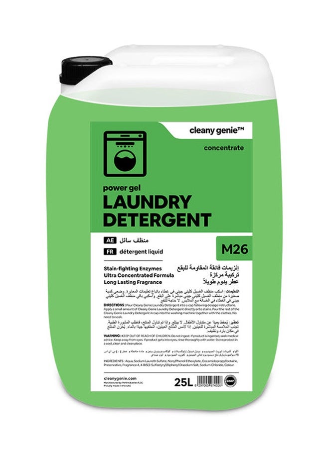 cleany genie Long-Lasting Power Gel Laundry Liquid Detergent Concentrate 25L 