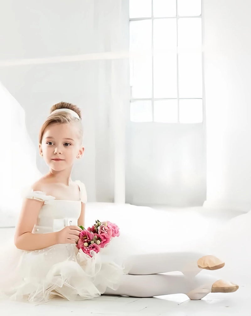 جوارب رقص باليه ضيقة للأطفال، جوارب مرنة للغاية للزي المدرسي للبنات - Image 2