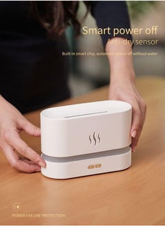 بيوينتي Flame Diffuser Humidifier 7 Flame Colors,Essential Oil Aroma Therapy Diffuser with Waterless Auto-Off Protection,Fire Air Diffuser for Home,Office,Bedroom (Wood Grain)  - Image 2