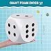 Shappy 6 Inches Foam Dice Fun Filled Large Educational Toy Kawaii Giant Dice Decorative Eva Foam Jumbo Cube Big Square Building Blocks for Game Nights Learning SessionsWhite and Pink2 Pcs - Image 4