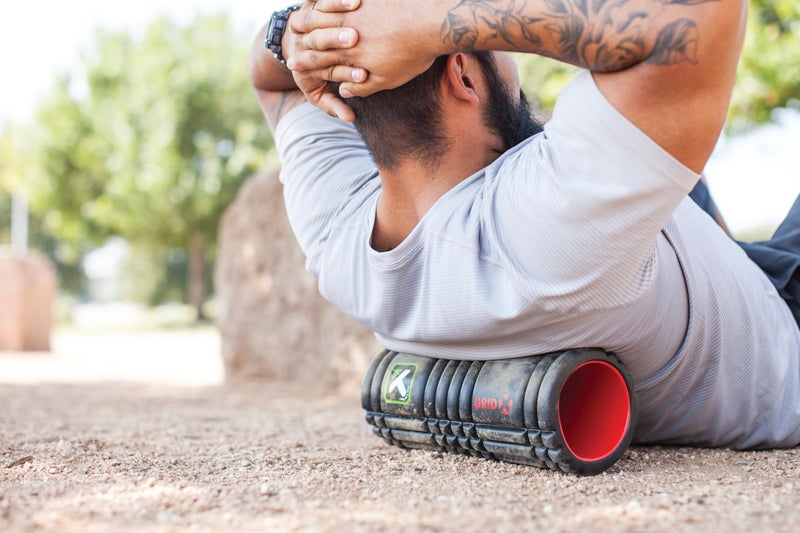 TRIGGERPOINT Trigger Point Performance TriggerPoint GRID X Foam Roller with Free Online Instructional Videos, Extra Firm (13-Inch) - Image 3