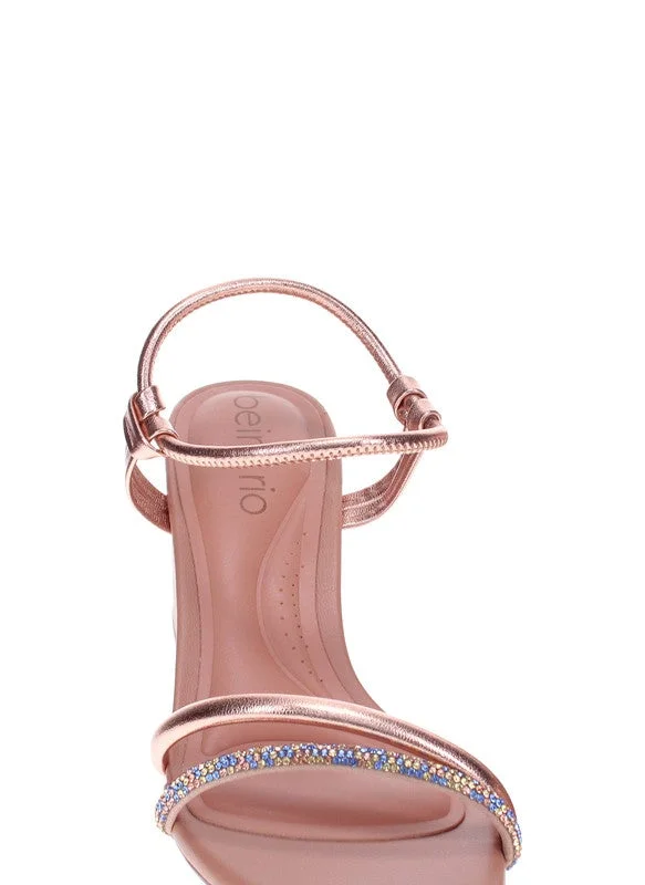 Beira Rio Mid Heels Sandals for Women – Sling Back Heel Sandals for Girls with Ankle Strap