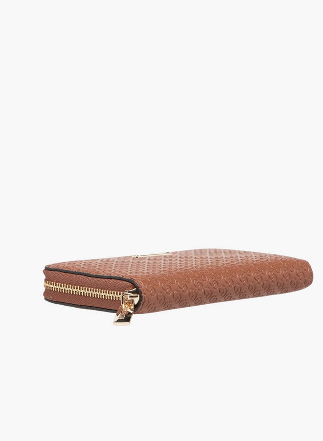 Celeste Monogram Embossed Zip Around Wallet  - Image 4