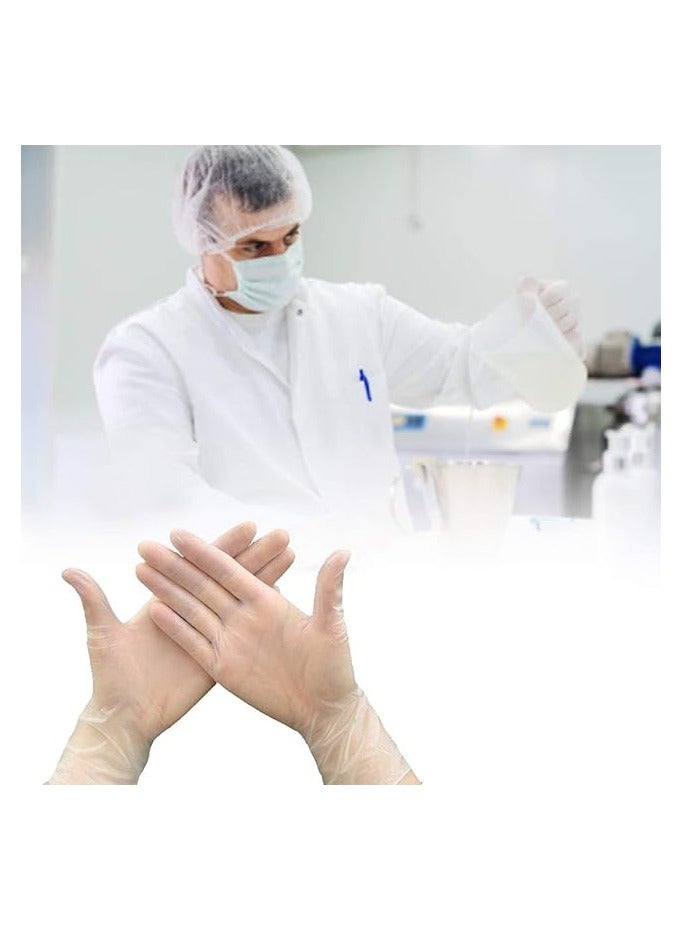 PVC Disposable Gloves 100 Pairs Box Food Safe Powder Free Strong & Comfortable Clear Disposable Gloves for Kitchen Cleaning Medical and Household Use - Image 3