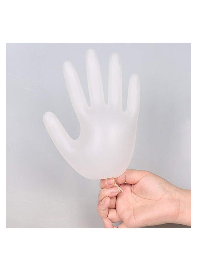 PVC Disposable Gloves 100 Pairs Box Food Safe Powder Free Strong & Comfortable Clear Disposable Gloves for Kitchen Cleaning Medical and Household Use - Image 4
