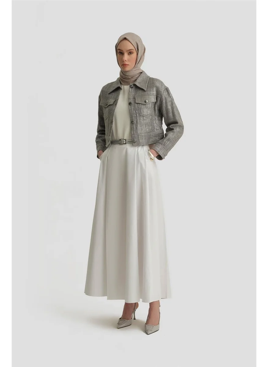 ARMINE Shiny Printed Tweed Jacket 25Y5900 Gray