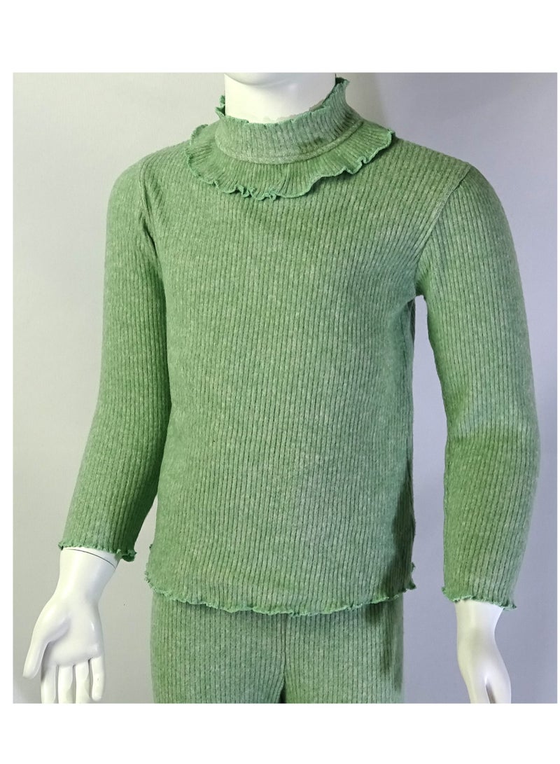 شلــــتر صناعة تركية فاخرة؛ طقم من قطعتين بلوزة بأكمام طويلة مع بنطلون من مجموعة شلـــتر 35617 - Image 3