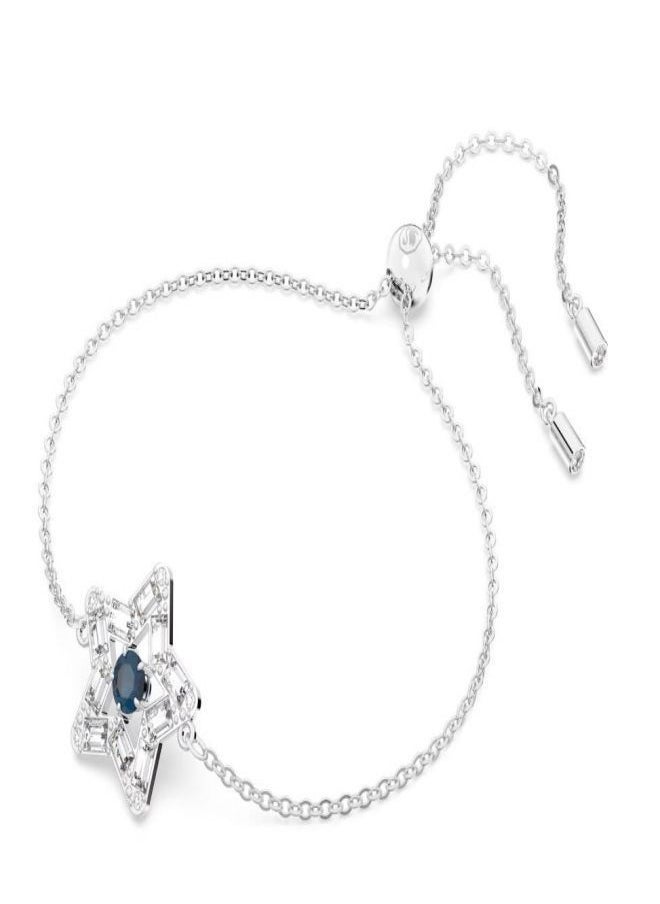 Generic - Swarovski Stella Bracelet Mixed Cut Star Blue Rhodium Plated - Image 1