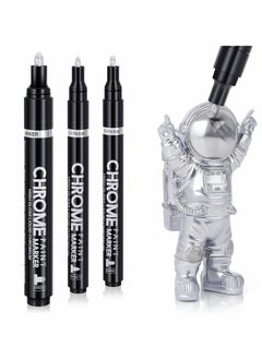 Silver Liquid Mirror Chrome Markers, 3 Pcs Chrome Paint Pens