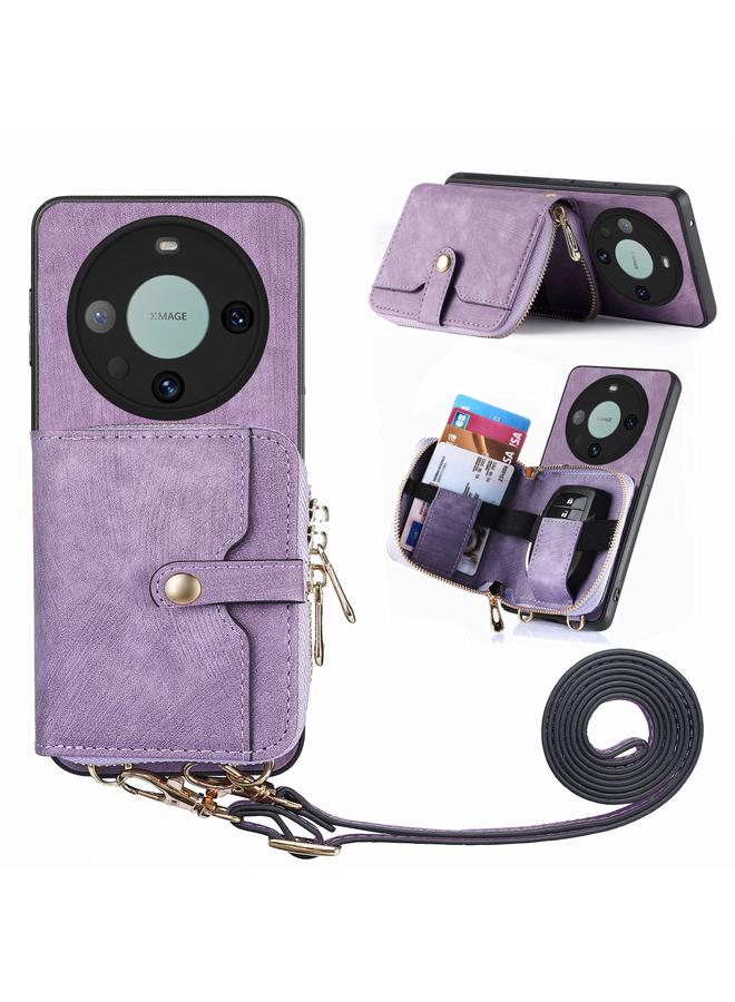 Zaboon Case For Huawei Mate 60 Pro Crossbody Multi-function Zipper Wallet Phone Case - Image 1