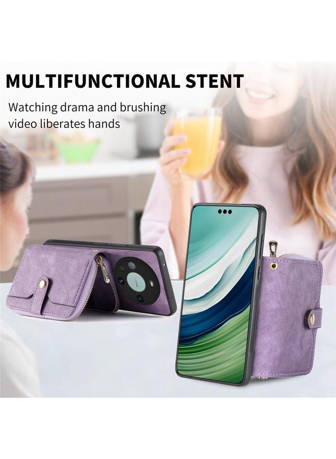 Zaboon Case For Huawei Mate 60 Pro Crossbody Multi-function Zipper Wallet Phone Case - Image 3