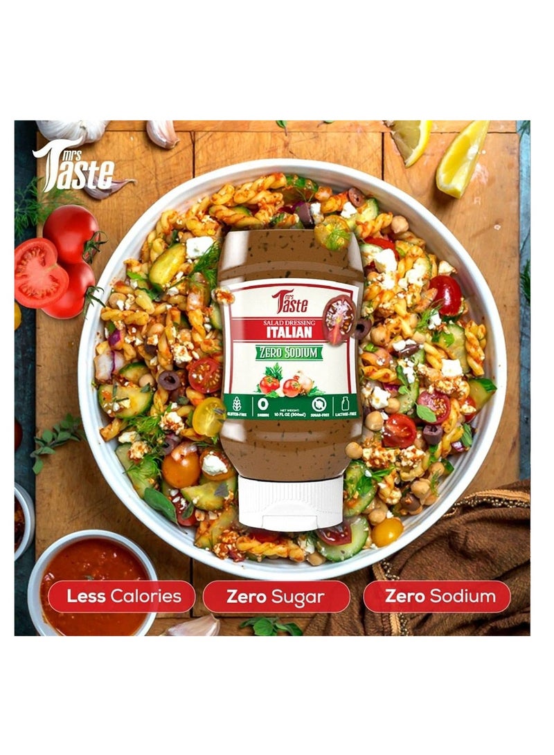 Mrs Taste Salad Dressing Italian Zero Sodium 10 Floz 300ml - Image 3