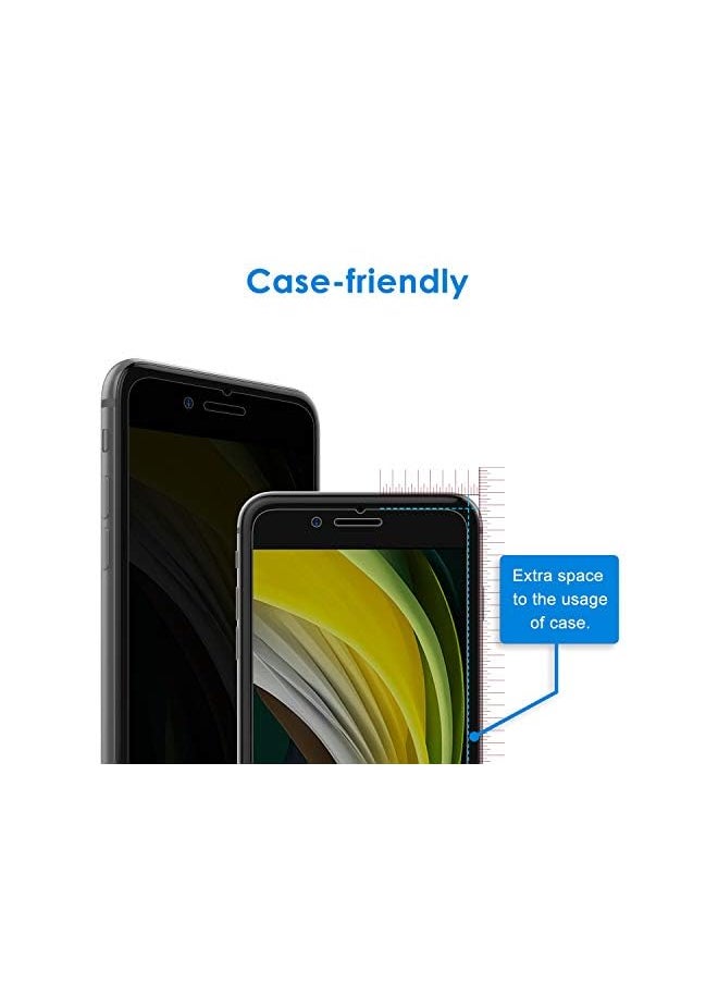 Jetech Privacy Screen Protector for iPhone SE 3/2 (2022/2020 Edition), iPhone 8 and iPhone 7, Anti-Spy Tempered Glass Film, 2-Pack  - Image 5