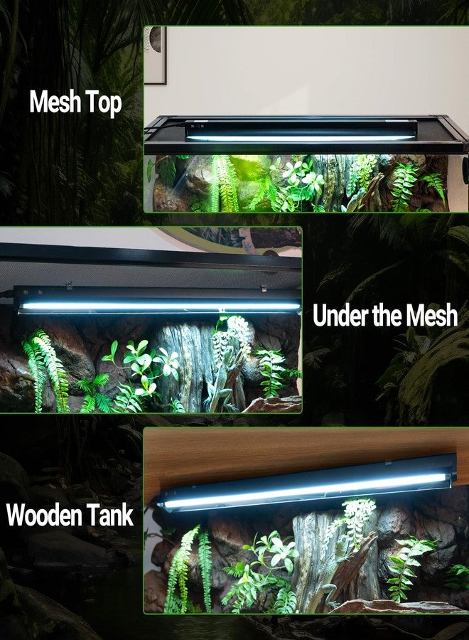 CAVACHEW Switchable UVB Light for Reptiles, 39W T5 UVB Light Combo Kit for Tropical 5.0 & Desert 10.0, 34" Terrarium Hood Lamp Fixture with UVB 10.0 Bulb for Bearded Dragon Gecko Snake Lizard Turtle - Image 5