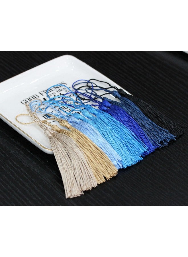 BetterJonny 200 Pieces Bookmark Tassels Betterjonny Handmade Silky Floss Soft Craft Mini Tassels Small Tassels With Loops For Bookmarks Diy Crafts Jewelry Making 40 Colors - Image 4