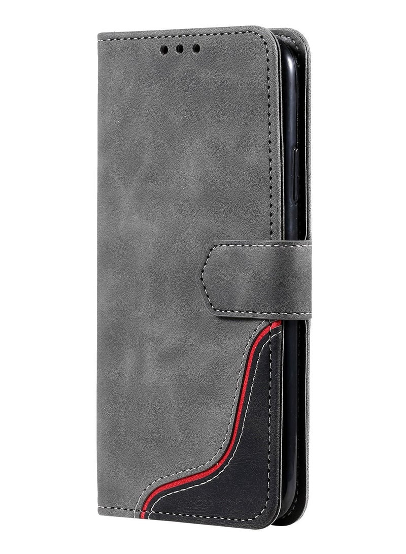 Suteni Color Block Flip Cover Leather Hidden Card Slots Phone Case for iPhone - Image 1