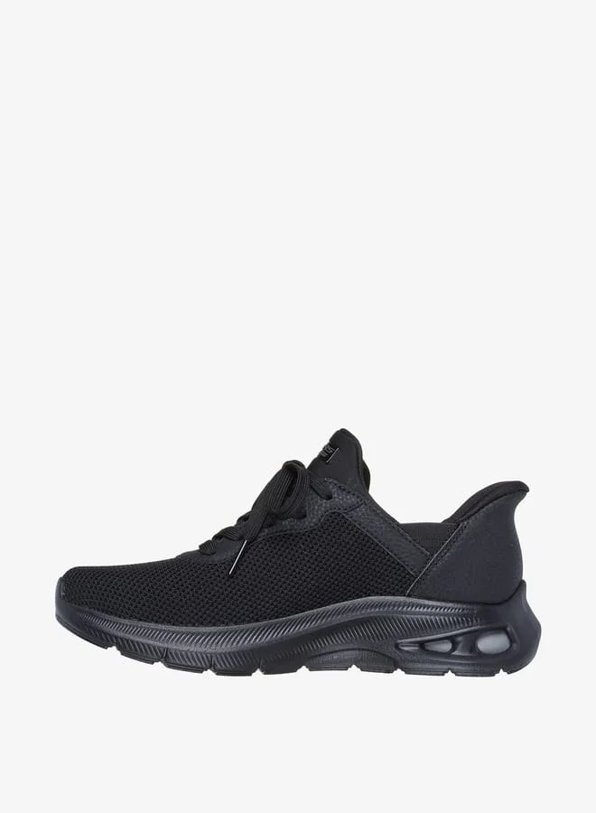 SKECHERS Women's Textured Sports Shoes with Lace-Up Closure - 2035