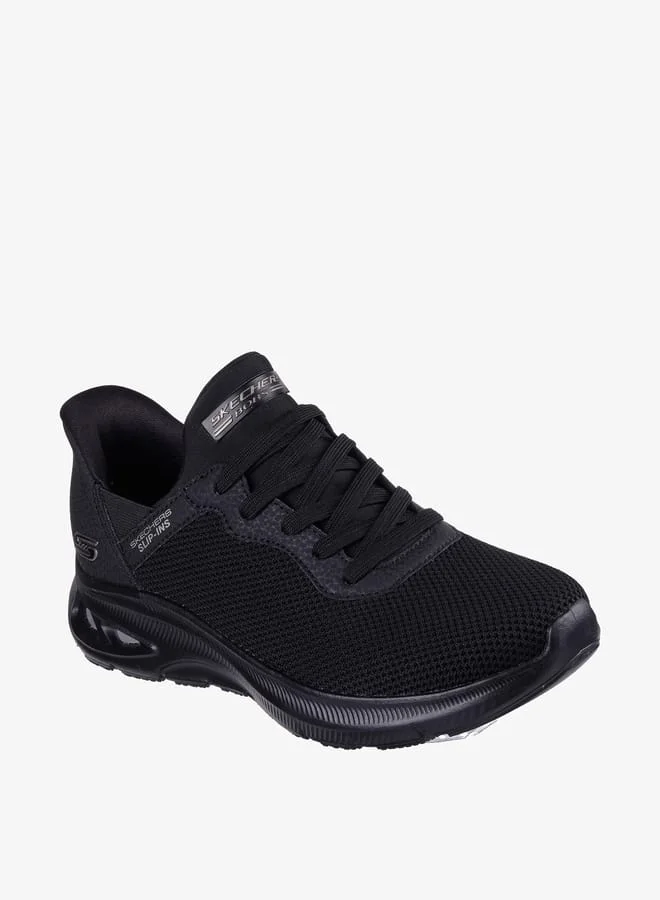 SKECHERS Women's Textured Sports Shoes with Lace-Up Closure - 2035